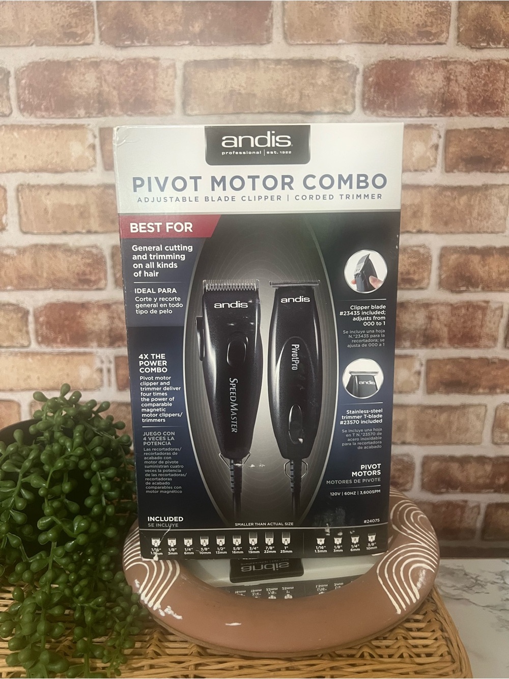Andis Hair Clipper Duo with Attachments